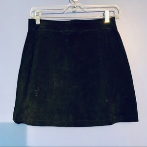 Vintage suede mini skirt